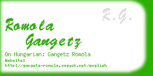 romola gangetz business card